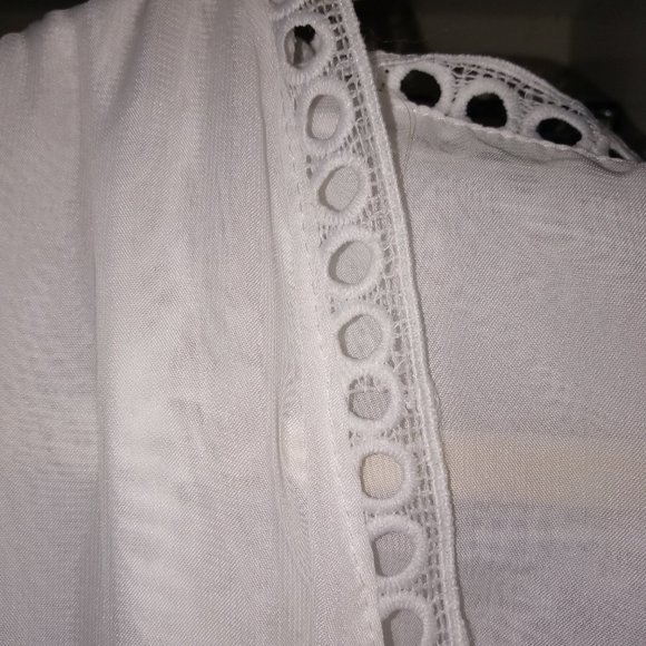 RESTOCKED!! Long White Semi-Sheer Cover Up - Picture 10 of 16